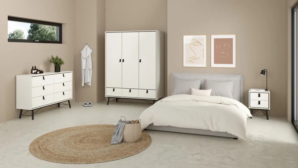 Šatníková skriňa Rainy 150 cm biela