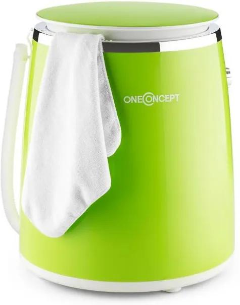OneConcept Ecowash-Pico, zelená, mini práčka, funkcia žmýkania, 3,5 kg, 380 W