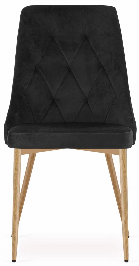 Stolička IMOLA - čierny zamat / nohy vo farbe dreva x 1 9401 71 00 00