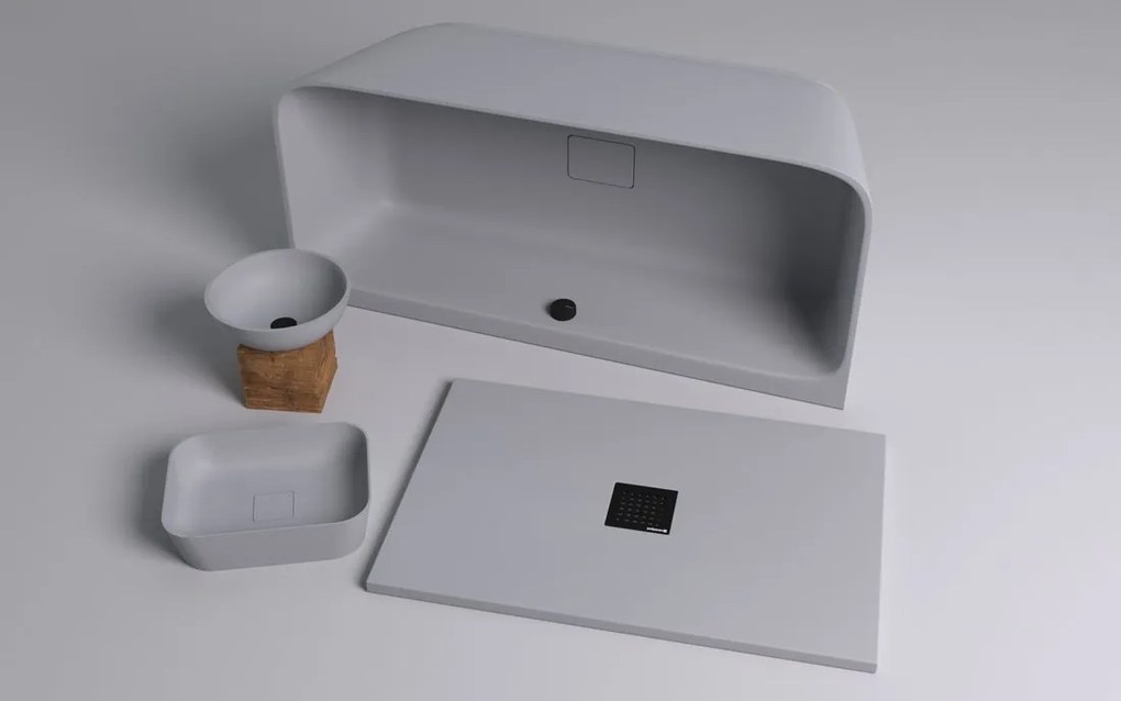 Polysan Polysan, FLEXIA sprchová vanička z liateho mramoru s možnosťou úpravy rozmeru 150x80cm, antracit mat, 72901.51