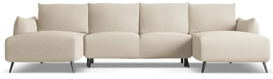 Béžová rohová pohovka Malie – Makamii