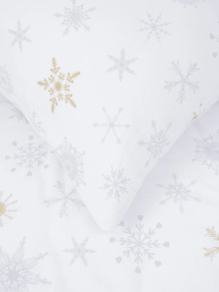 Predĺžené flanelové obliečky - Frozen biele