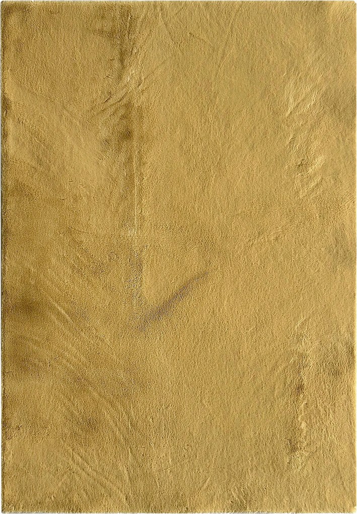 XXXLutz KOŽUŠINOVÝ KOBEREC, 120/160 cm, žltá Boxxx - Koberce - 007324008505