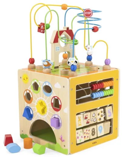 Edukačná kocka 5v1 Viga 44591 s priestorovým bludiskom