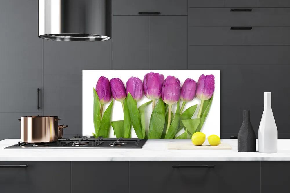 Nástenný panel  Tulipány kvety rastlina 120x60 cm