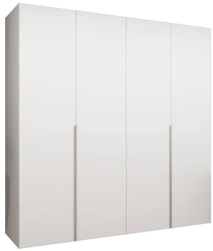 Skriňa Alicante I 200 biela/strieborný