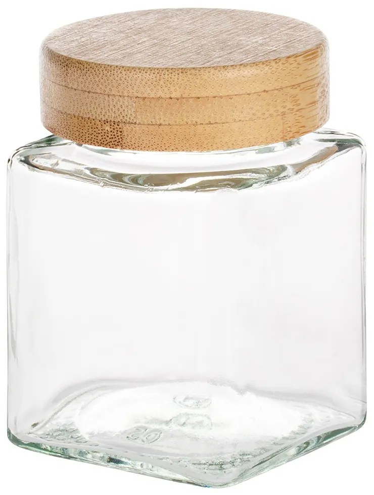 Hranatá korenička s bambusovým viečkom (100 ml) VILDE 5,5 x 5,5 x 7,5 cm