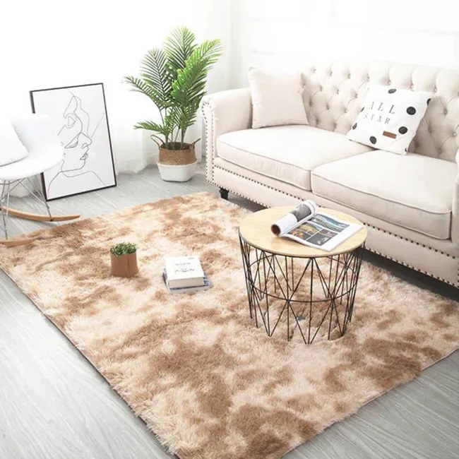 Protišmykový koberec SHAGGY ombré, karamelový