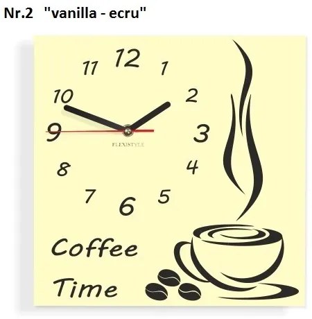 Coffee Time nástenné kuchynské hodiny žltá