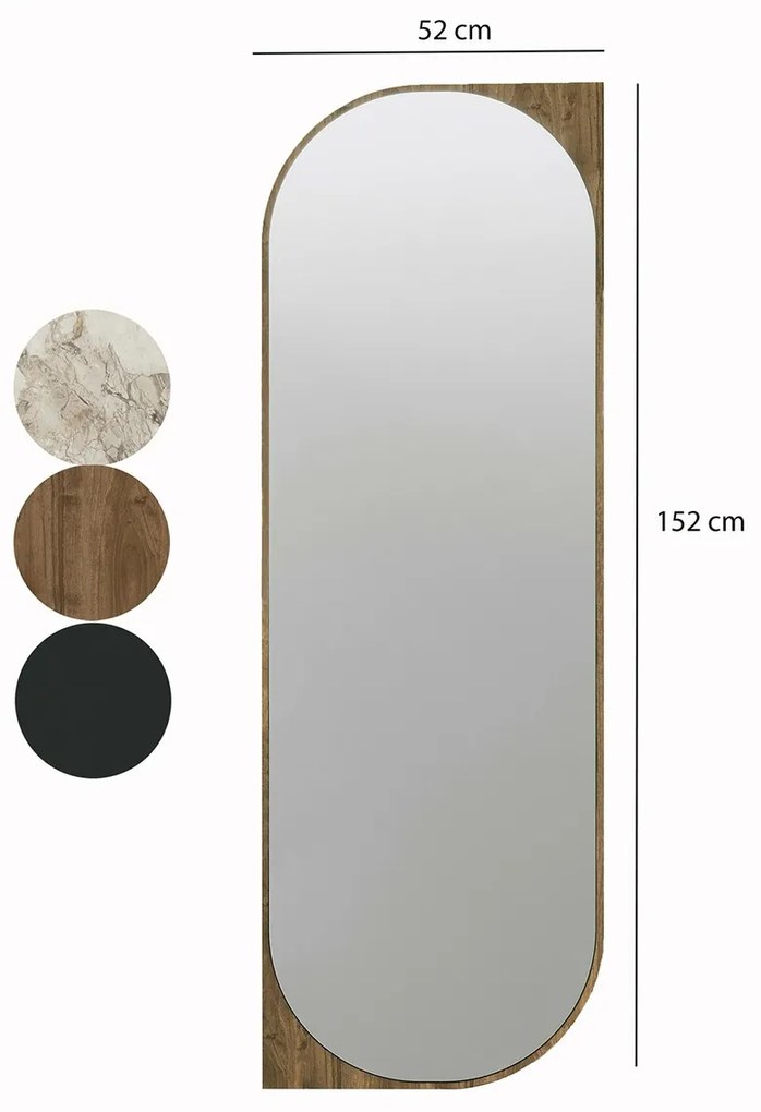 Zrkadlo Livi Walnut 52 x 152 cm