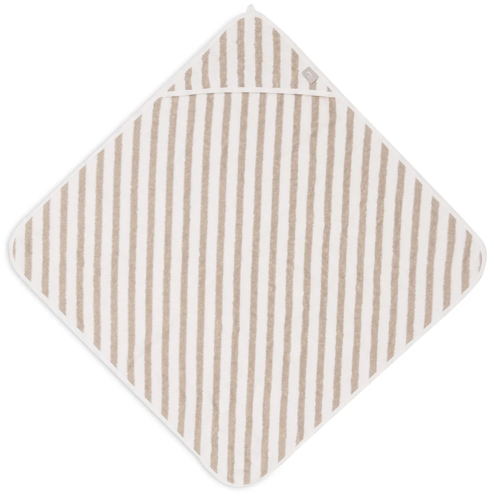 Osuška s kapucňou froté 75x75cm Stripe Olive Green