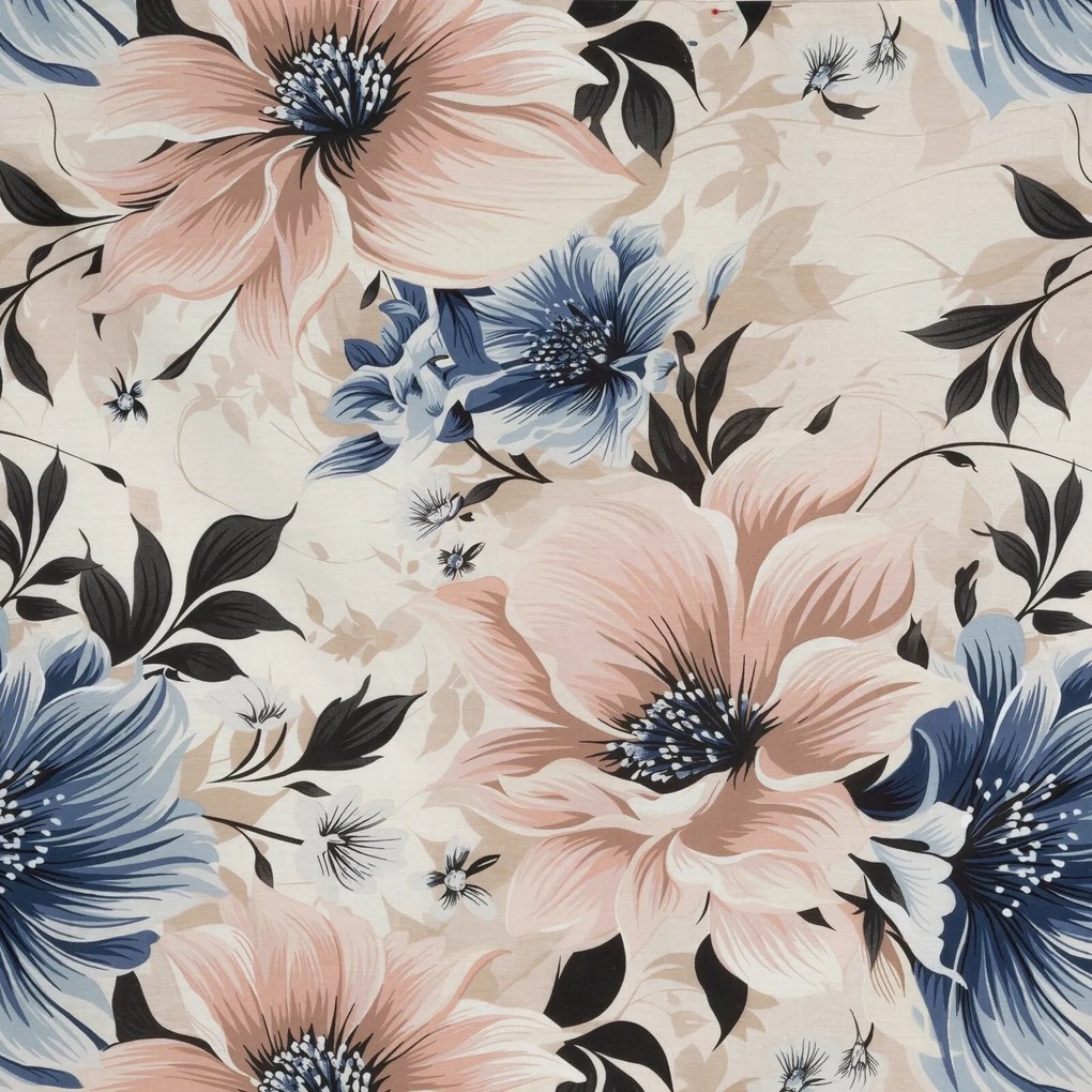 RENFORCÉ OBLIEČKY SONIA33 140X200 CM, 1KS 70X80 CM KVETY