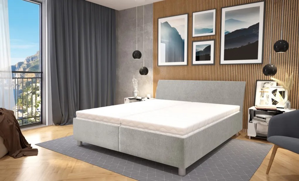 Posteľ Bali 180x200 cm, béžová látka