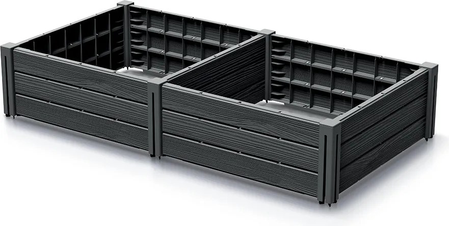 Sada 2 ks vyvýšených záhonů Bas Planty 75,6 cm hnědá