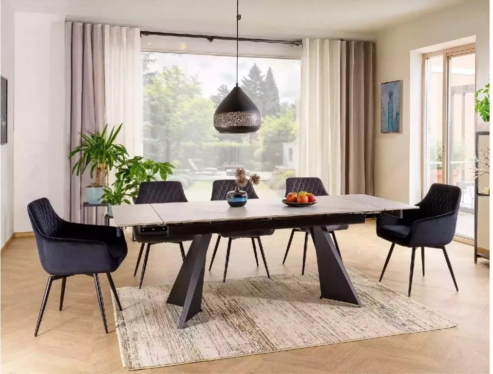 SI Marlo Velvet stolička čierna