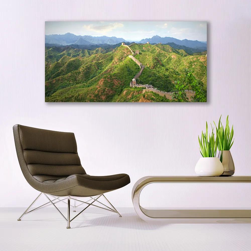 Obraz na akrylátovom skle Veľká múr hora krajina 120x60 cm