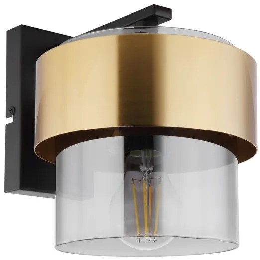 Globo 15560W - Nástenné svietidlo MILEY 1xE27/60W/230V čierna/mosadz