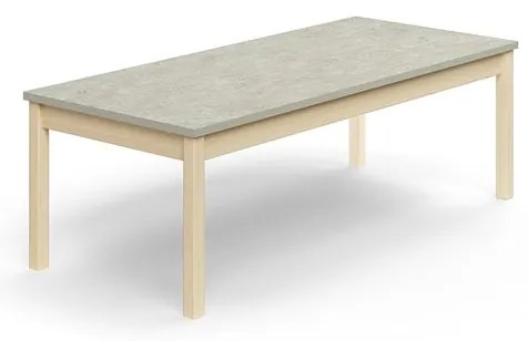Stôl DECIBEL, 1600x700x530 mm, akustické linoleum, breza/šedá