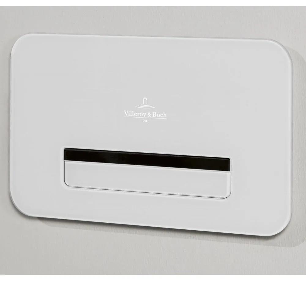 VILLEROY &amp; BOCH ViConnect ovládacie tlačítko pre WC, bezdotykové, infračervené splachovanie, bezpečnostné sklo, Glossy White, 922311RE