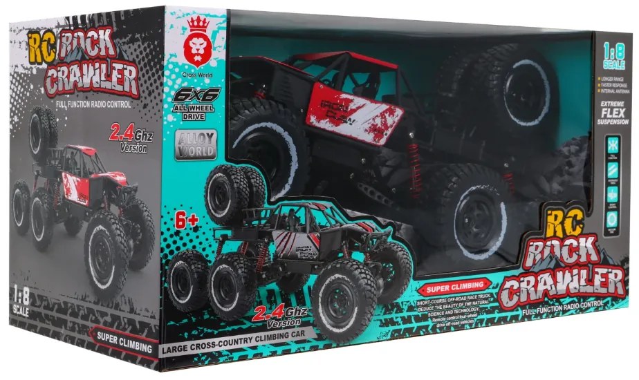 RAMIZ RC Crawler Rock 1:8 2,4G -červený