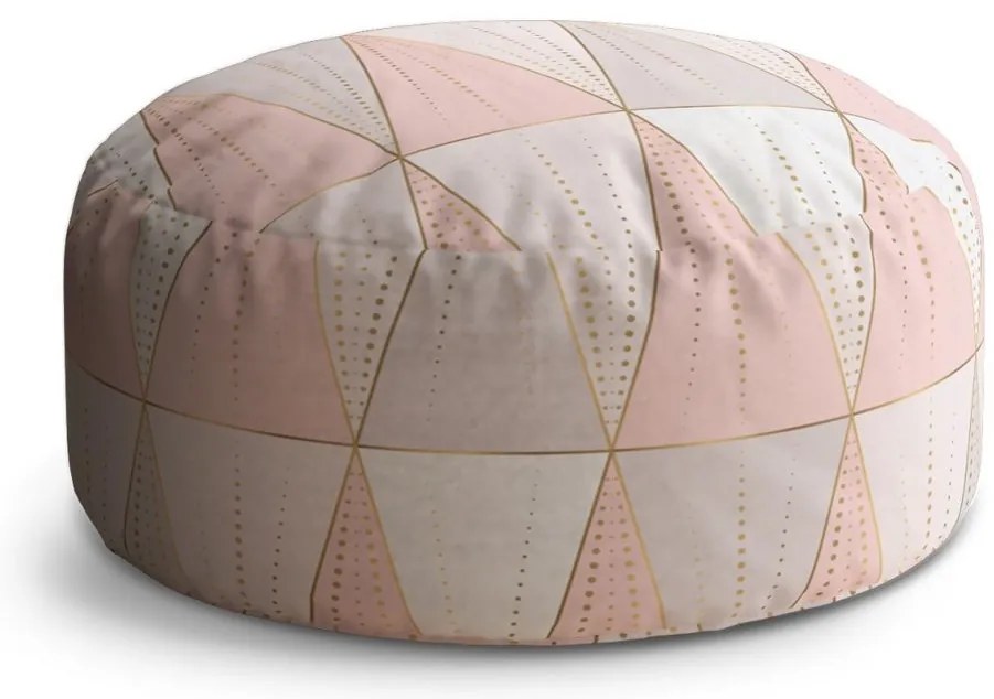 Taburet Circle ružovosivé ihlany, ružová / sivá