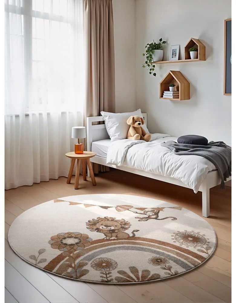 Krémový detský koberec ø160 cm Roar like a Lion – Villeroy&amp;Boch