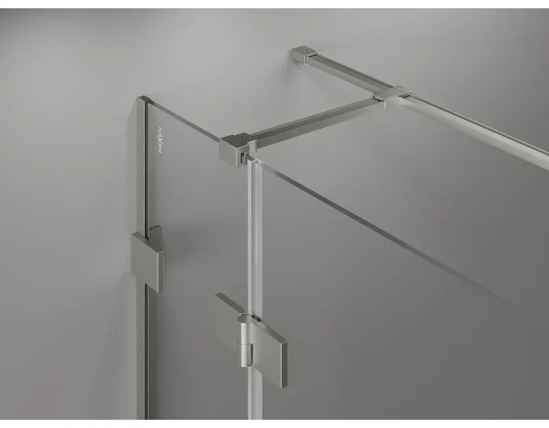 Mexen Lunar T, sklápací sprchový kút ľavý 115 x 80 cm, 8mm číre sklo, oceľový profil, 834T-115-080-97-00-L