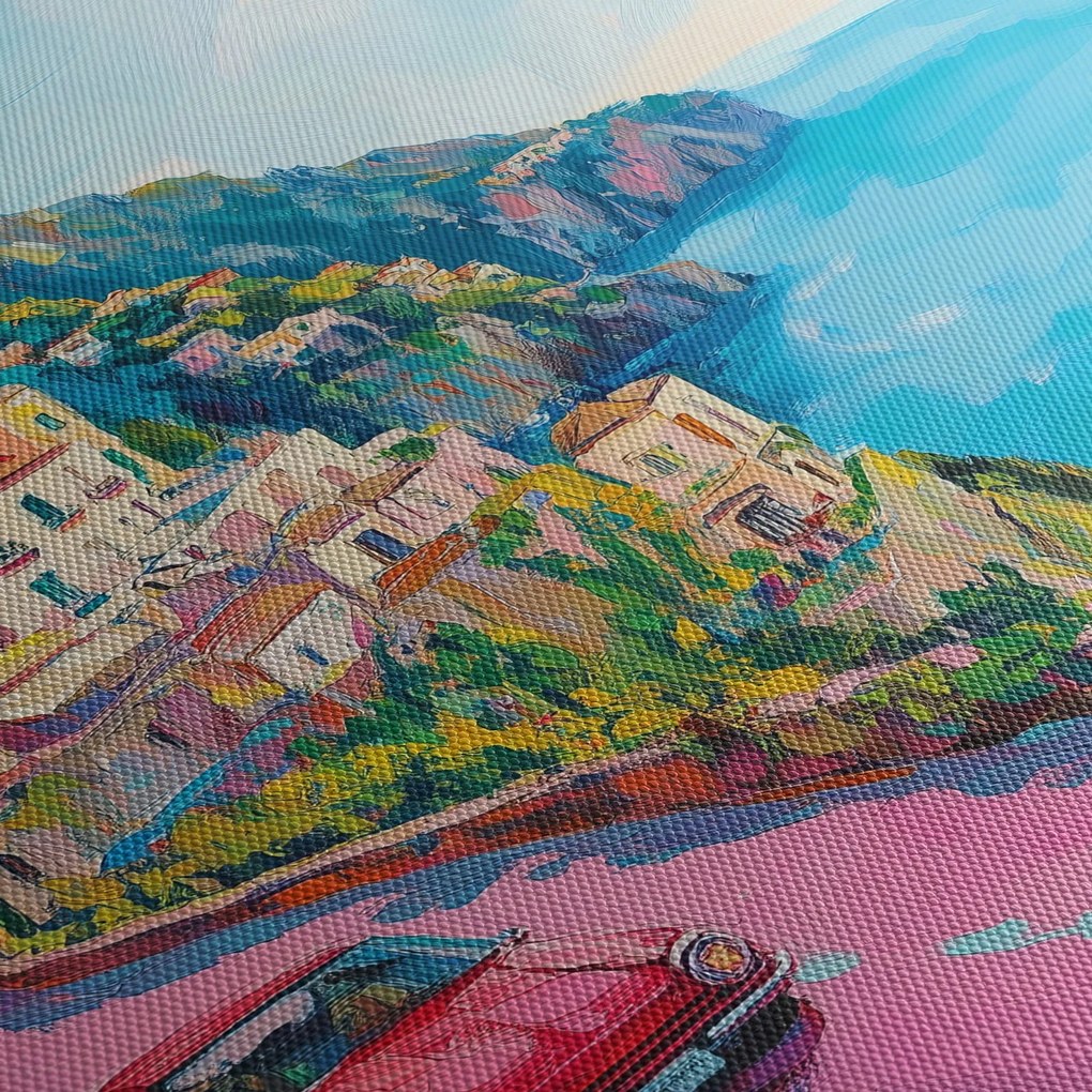 Obraz - Ružová cesta na pobreží (90x60 cm)