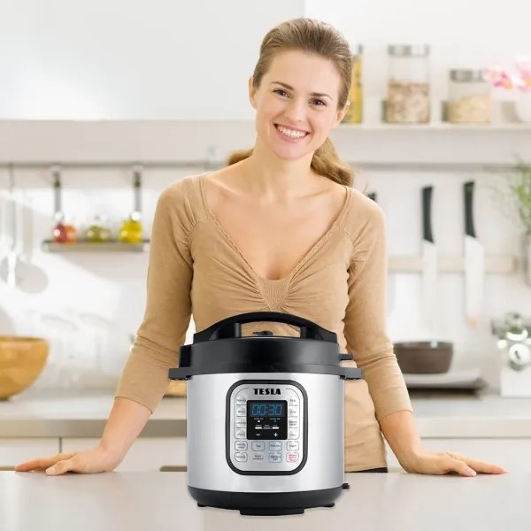 TESLA Electronics EliteCook - Multifunkčný el. tlakový hrniec 6 l 10v1 1000W/230V