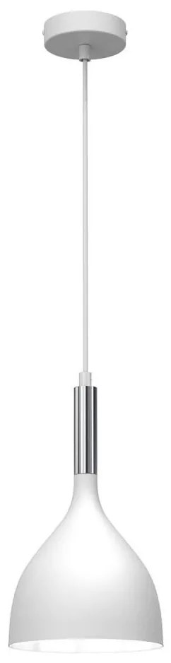 Luster na lanku NOAK 1xE27/15W/230V biela/chróm