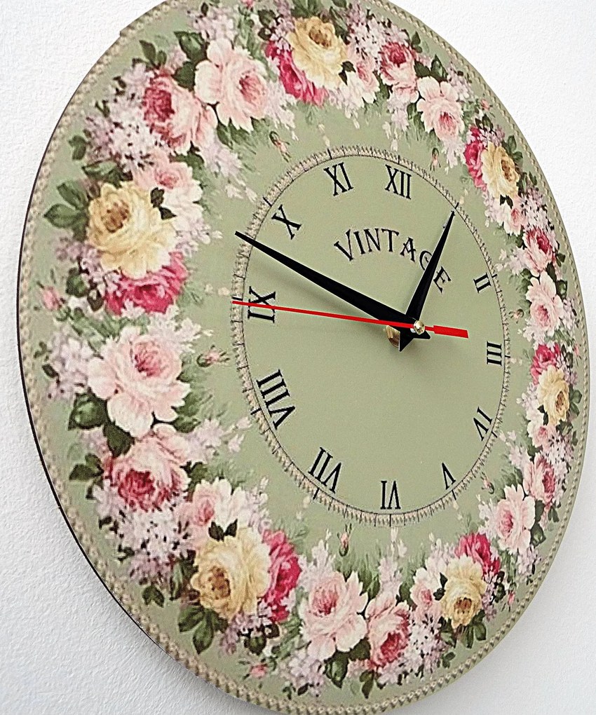 SENTOP | Drevené nástenné hodiny kvet I SENTOP HDFK002 - Wooden clock analógové