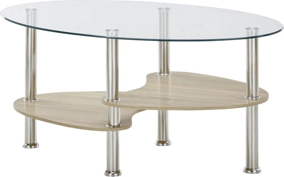 Oválny konferenčný stolík Panty, dub sonoma/artisan