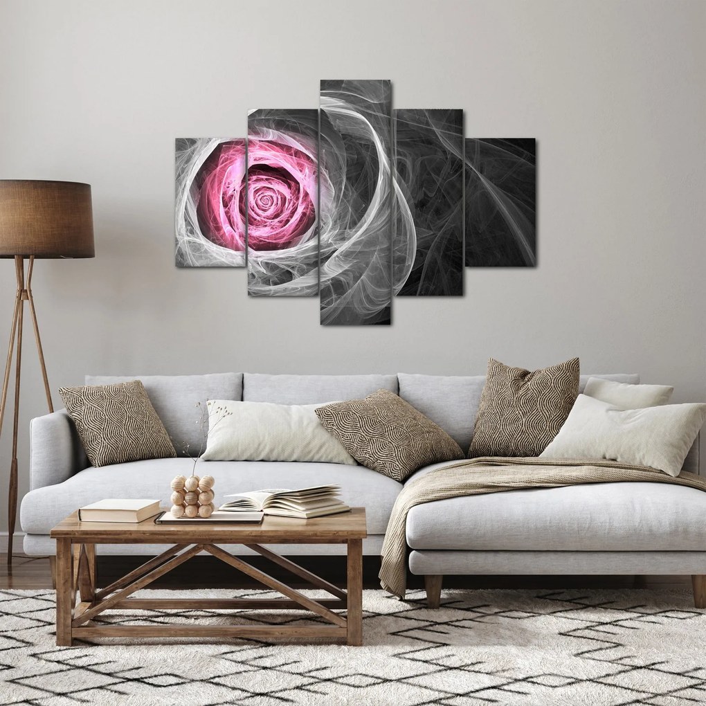 Obraz - Abstraktné ruže, fuchsiová (150x105 cm)