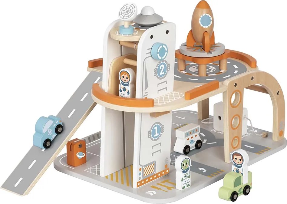 TookyToy Drevená vesmírna stanica s príslušenstvom