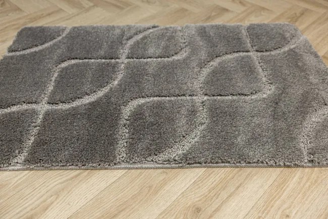 Kúpeľňový koberček Ivona sivý, línie