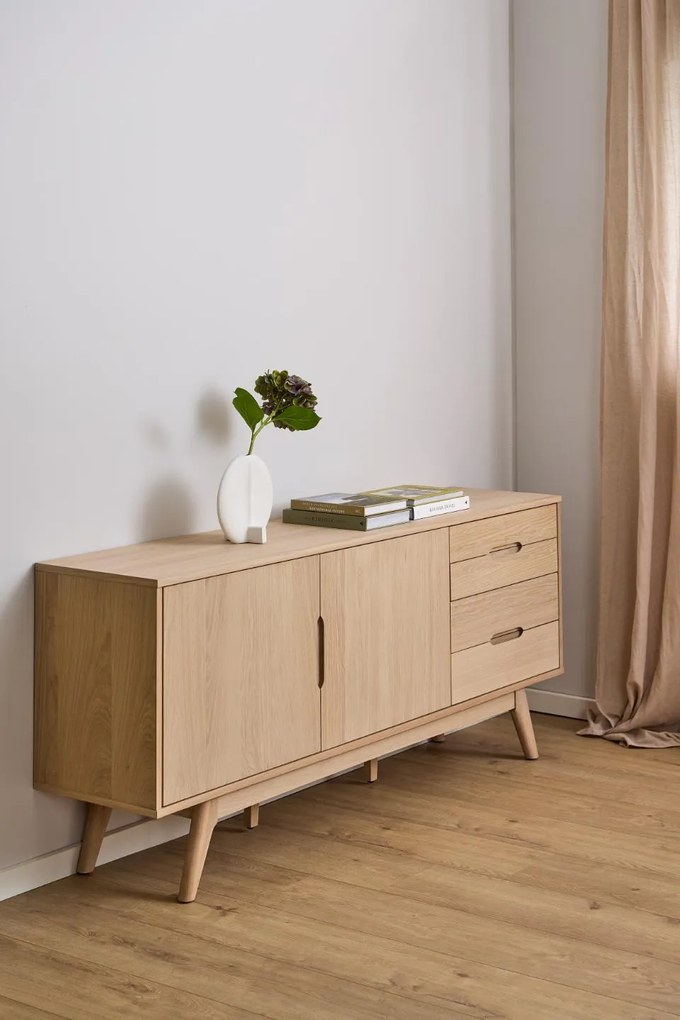 Komoda Marte 180 cm dub bielený