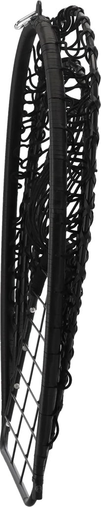 CH ERIS ČIERNA SKLADACIA ZÁVESNÁ STOLIČKA, VANKÚŠ – ČIERNY, RÁM – ČIERNY