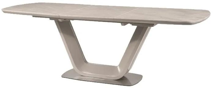 Rozkladací jedálenský stôl 160-220 cm Amanda (sivá + sivá) (pre 8 a viac osôb). Vlastná spoľahlivá doprava až k Vám domov. 1049884