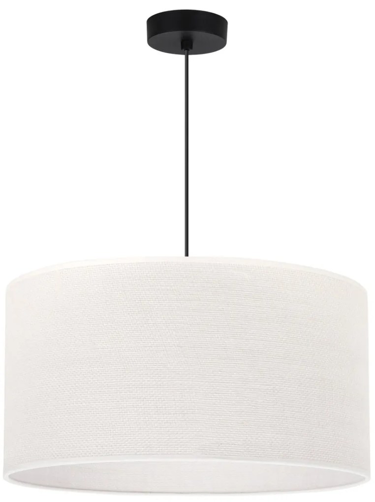 Závesné svietidlo Juta, 1x biele jutové tienidlo, (fi 45cm), b