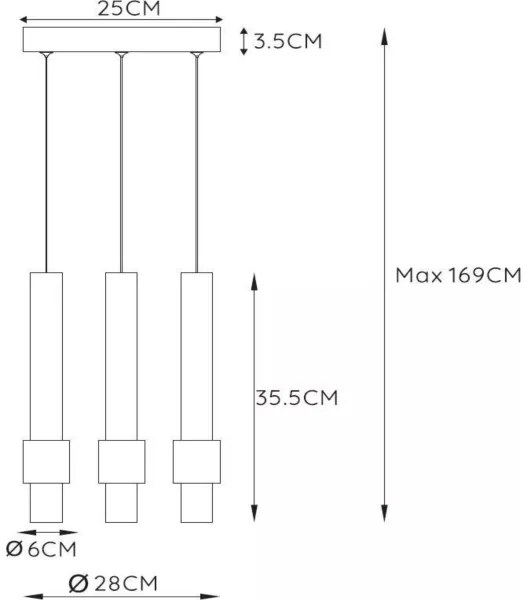 Lucide 24402/15/96 - LED Stmievateľný luster na lanku MARGARY 3xLED/4W/230V mosadz