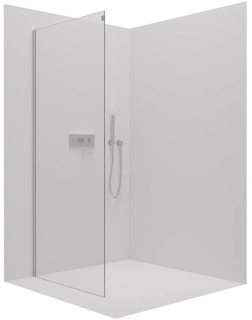 Cerano Santoro, sprchová zástena 90x195 cm ku sprchovému kútu série Santoro, 6mm číre sklo, chrómový profil, CER-CER-424981