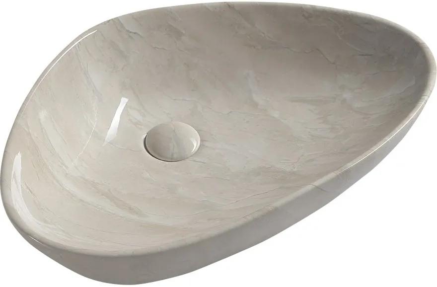 SAPHO - DALMA keramické umývadlo 58,5x39x14 cm, marfil (MM227)