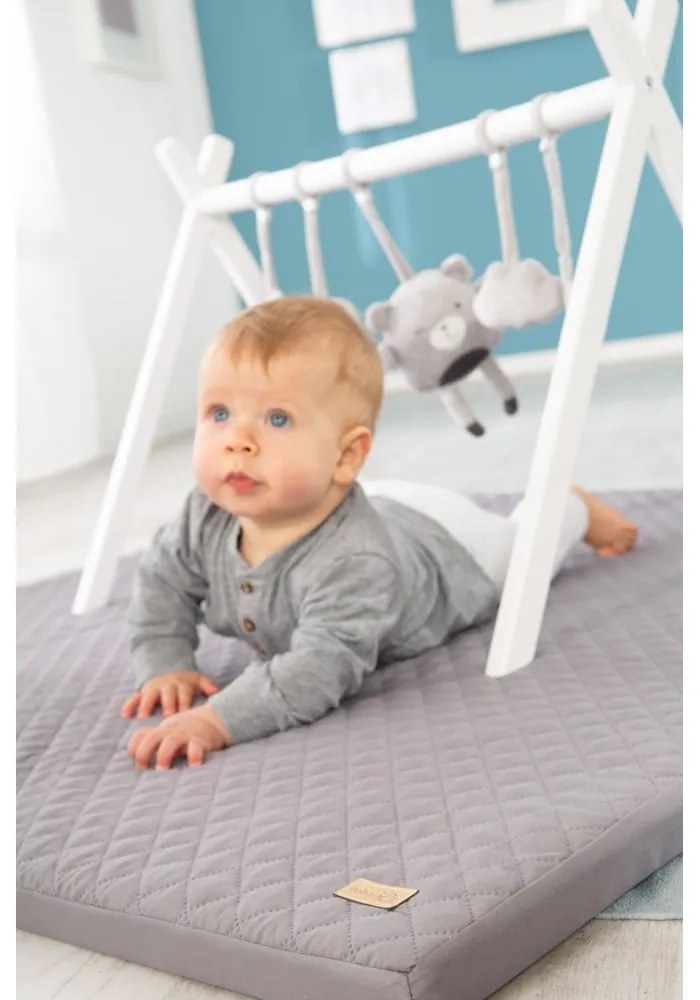 Tmavosivá detská hracia podložka 120x120 cm Style – Roba