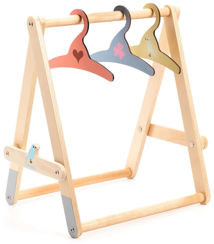 Pomea - Drevený vešiak na oblečenie pre bábiky