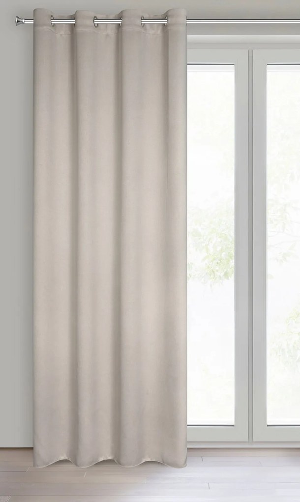 ZATEMŇOVACÍ ZÁVES NA KRÚŽKOCH CARLO 135X250 CM BÉŽOVÁ