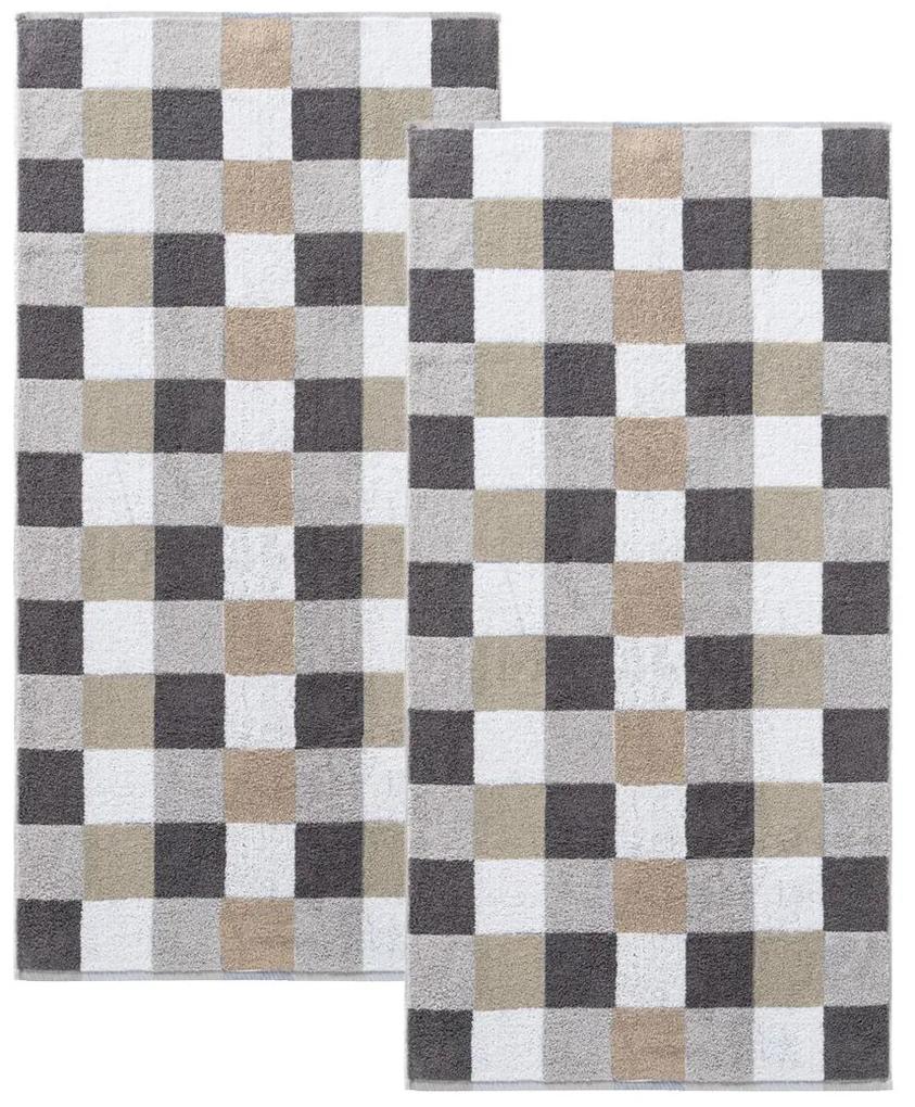 MIOMARE® Froté osuška z bavlny, 70 x 140 cm, 2 ku, viacfarebná / béžová (100285309)