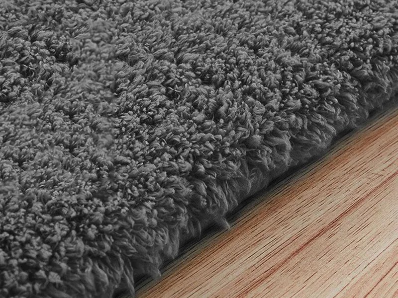 Okrúhly koberec Alpaka v tmavosivej farbe – mäkký polyester Rozmer: 90 cm