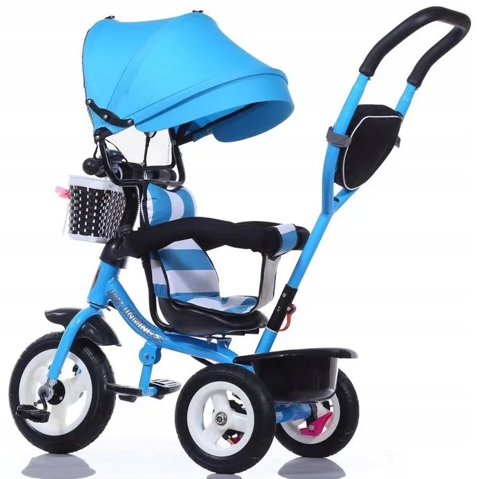 Eco Toys Trojkolka modrá s otačaním sedadla