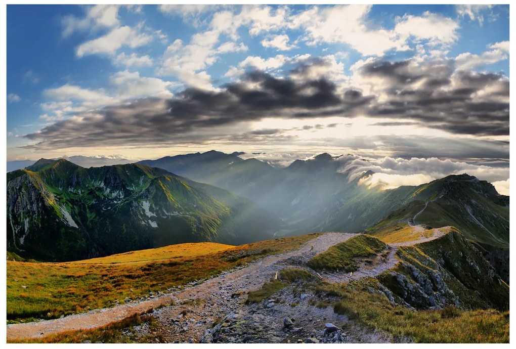 Gario Fototapeta Krásna horská panoráma Veľkosť: 200 x 150 cm, Materiál: Vliesová