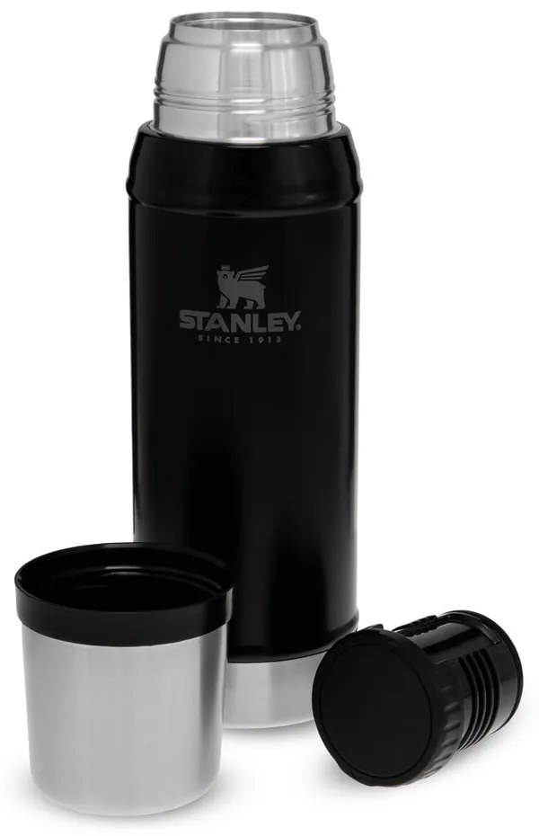 Čierna termoska s hrnčekom 750 ml – Stanley